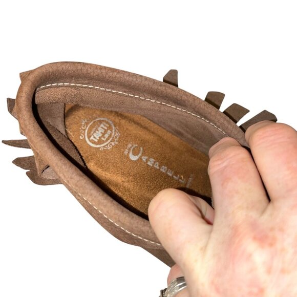 Jeffrey Campbell Anthropologie Tahiti mocha brown suede leather moccasin… - Picture 7 of 7